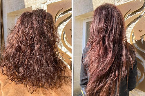 Extensions 35cm châtain foncé et marron - Salon L.Color
