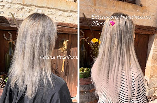 Extensions 35cm patine titanium - Salon L.Color